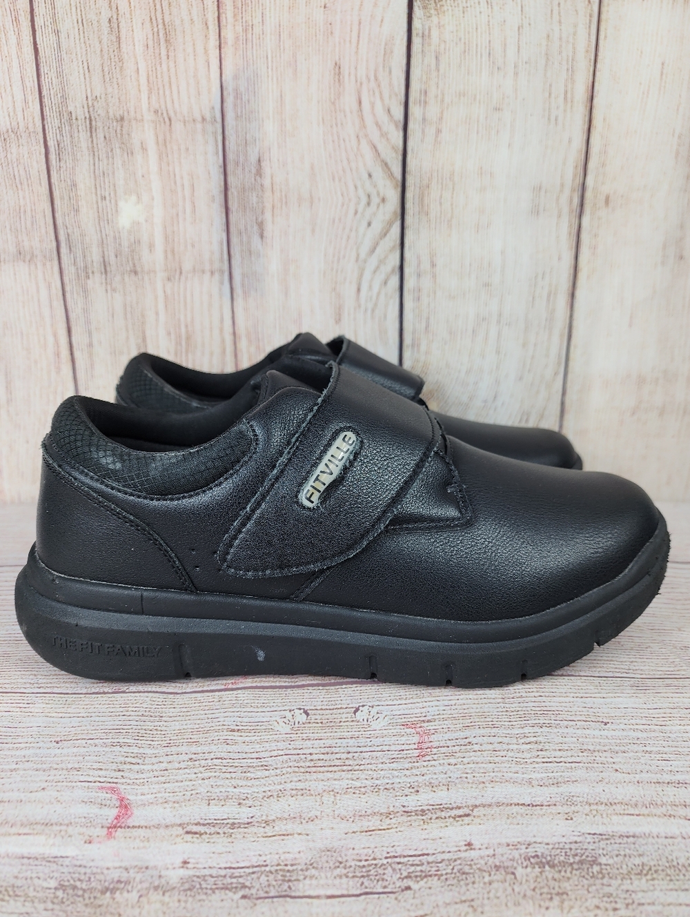 FITVILLE EasyTop Shoes Mens Size 10.5 Wide Comfort Diabetic Hook Loop Orthotic